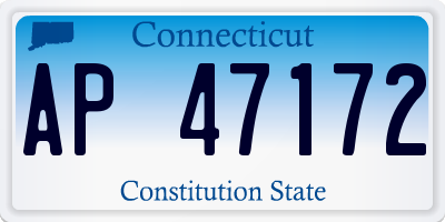 CT license plate AP47172