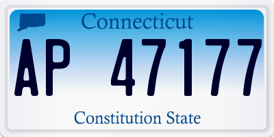 CT license plate AP47177