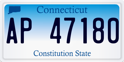 CT license plate AP47180