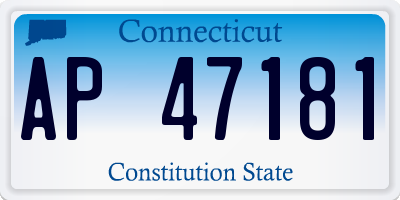 CT license plate AP47181