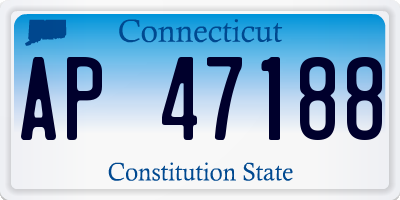CT license plate AP47188