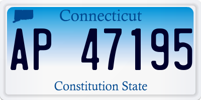 CT license plate AP47195