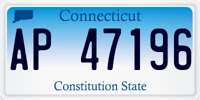 CT license plate AP47196