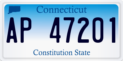 CT license plate AP47201