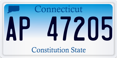CT license plate AP47205