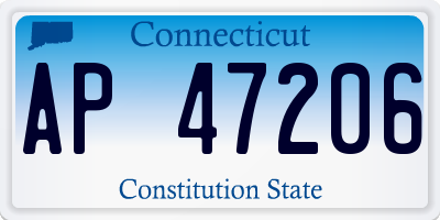 CT license plate AP47206