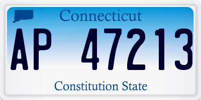 CT license plate AP47213