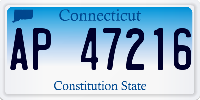 CT license plate AP47216