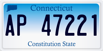 CT license plate AP47221