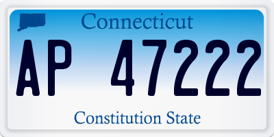 CT license plate AP47222