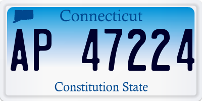 CT license plate AP47224