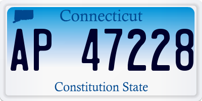 CT license plate AP47228
