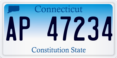CT license plate AP47234
