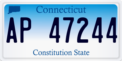 CT license plate AP47244