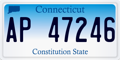 CT license plate AP47246