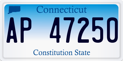 CT license plate AP47250