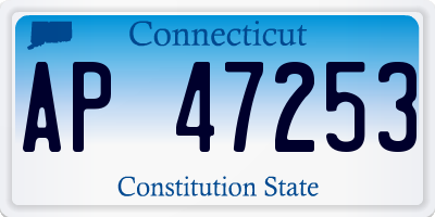 CT license plate AP47253