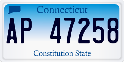 CT license plate AP47258
