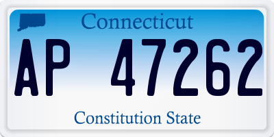 CT license plate AP47262