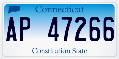 CT license plate AP47266