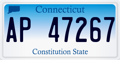 CT license plate AP47267