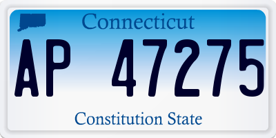 CT license plate AP47275