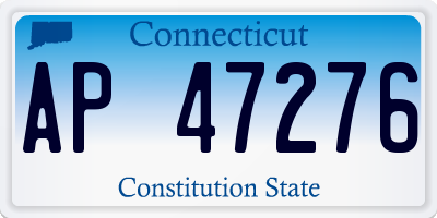 CT license plate AP47276
