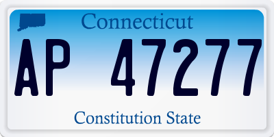 CT license plate AP47277