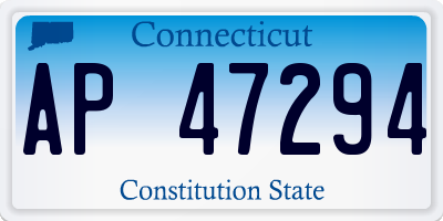 CT license plate AP47294