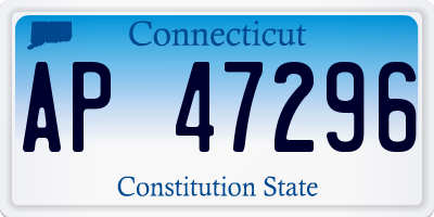 CT license plate AP47296