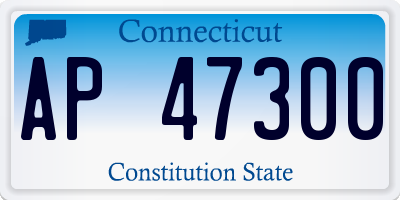 CT license plate AP47300