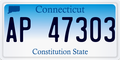 CT license plate AP47303