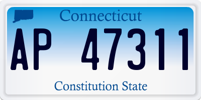 CT license plate AP47311
