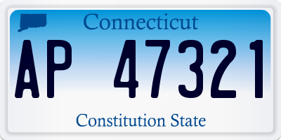 CT license plate AP47321