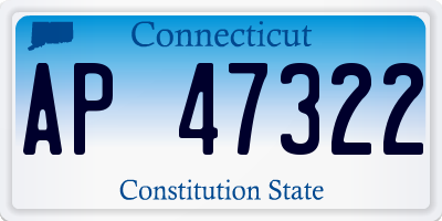 CT license plate AP47322
