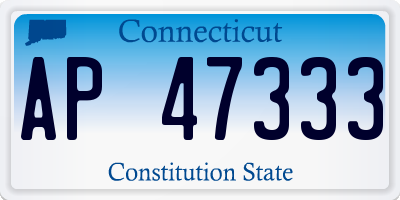 CT license plate AP47333