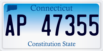 CT license plate AP47355