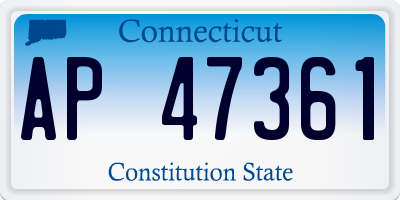CT license plate AP47361