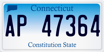 CT license plate AP47364