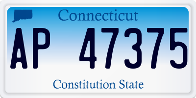 CT license plate AP47375