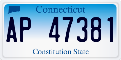 CT license plate AP47381