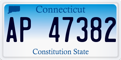 CT license plate AP47382