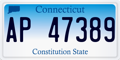 CT license plate AP47389