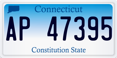 CT license plate AP47395