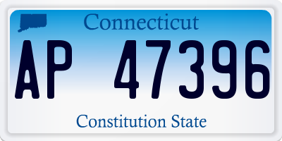 CT license plate AP47396