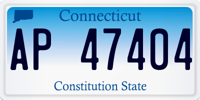 CT license plate AP47404