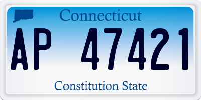 CT license plate AP47421