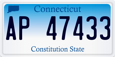 CT license plate AP47433