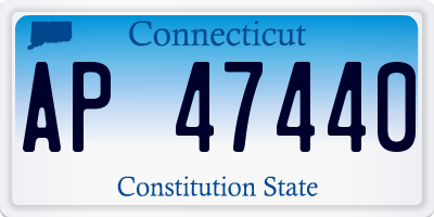 CT license plate AP47440