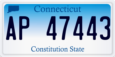 CT license plate AP47443